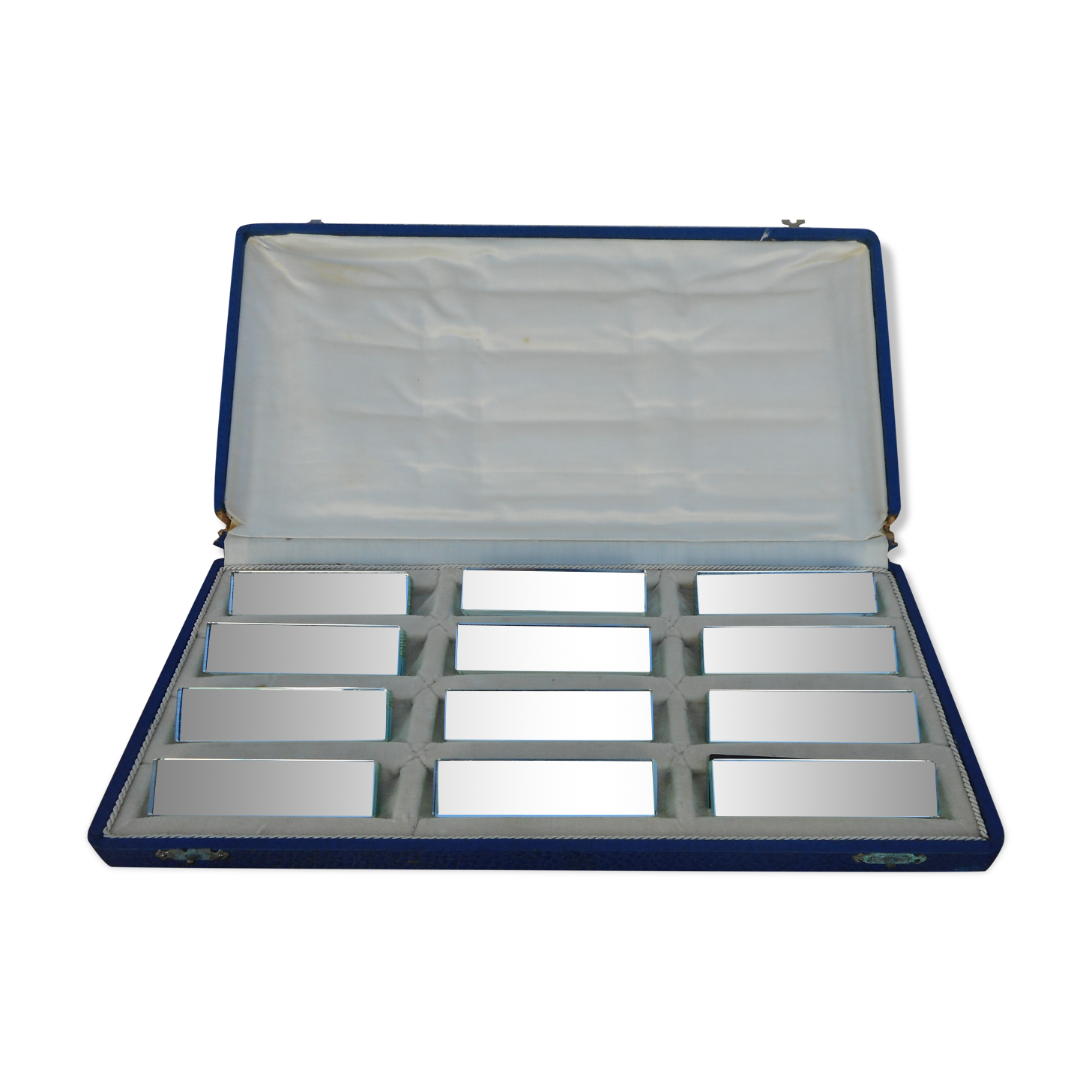 Set of 12 mirror glass knife holders