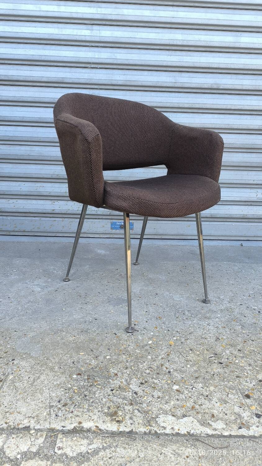 1970s tweed conference chair