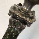 Electrified green kerosene lamp