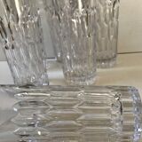 Six verres en cristal taillé