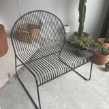 Black metal armchair