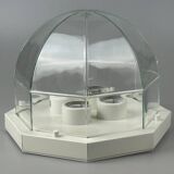 60s 70s ceiling lamp Glashütte Limburg Germany Plafoniere glass & metal