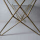 Gold metal coffee table glass tray 50s