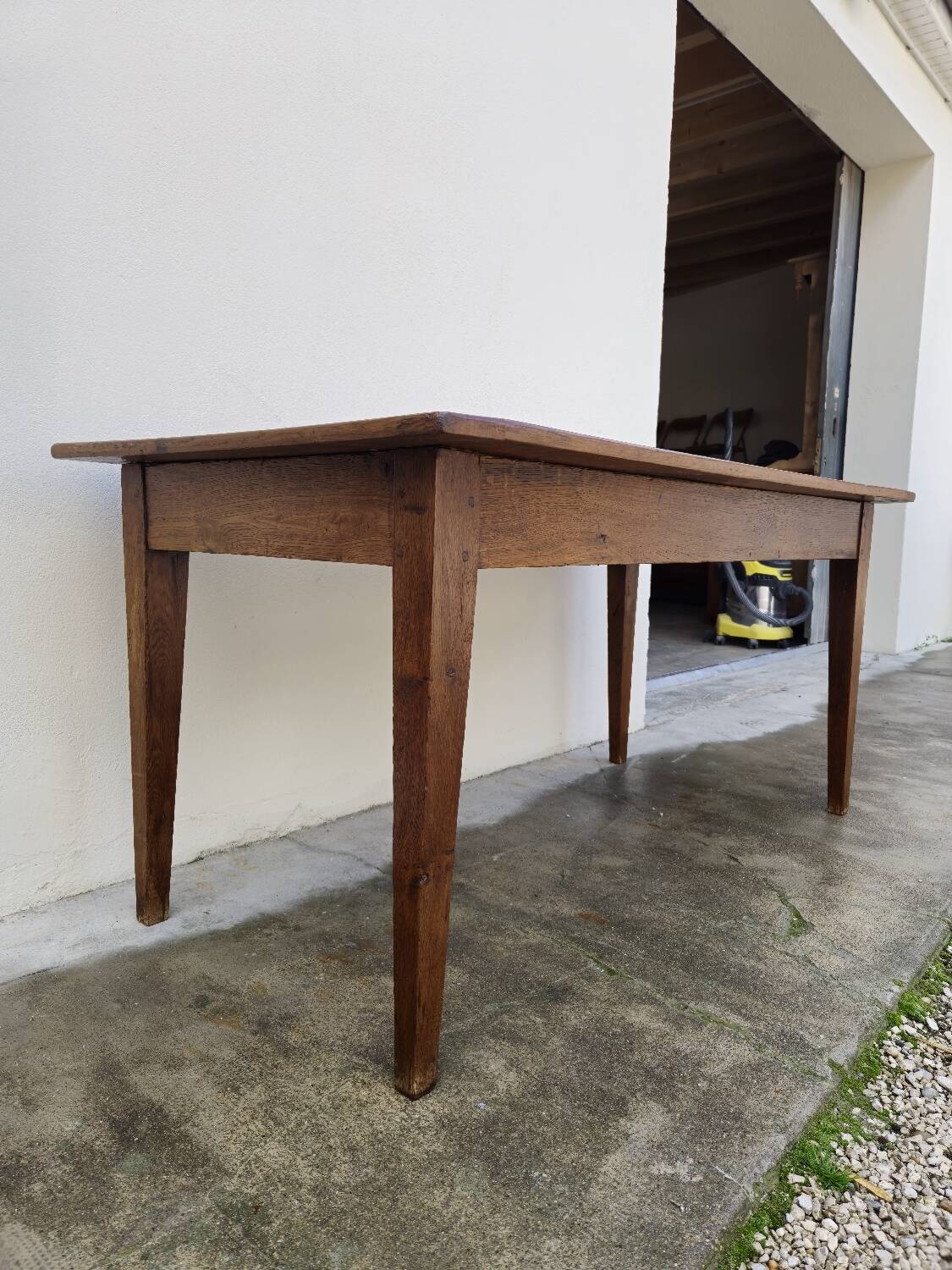 Antique rustic farmhouse table made in the 1900s - 1.54m