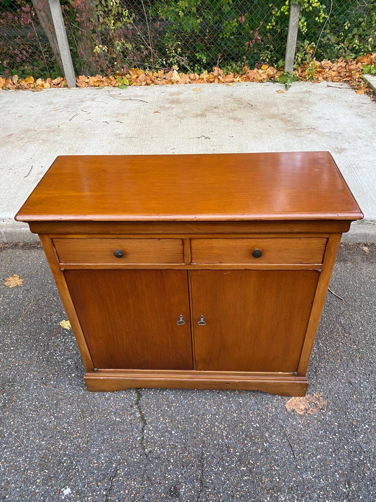 20th century solid oak satin wood sideboard