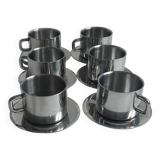 Set of 6 large coffee cups