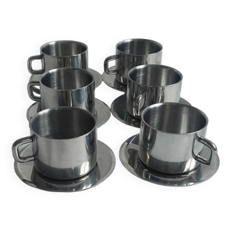 Set of 6 large coffee cups