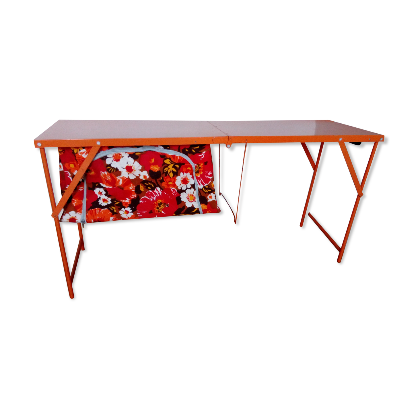 Table de camping pliante orange