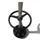 Industrial design coat rack in brushed aluminium - Circa 1990