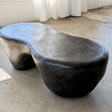 Traditional Moroccan tadelakt table in black