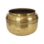 Large French Brass Repoussé Cache-pot / Planter, 25 cm