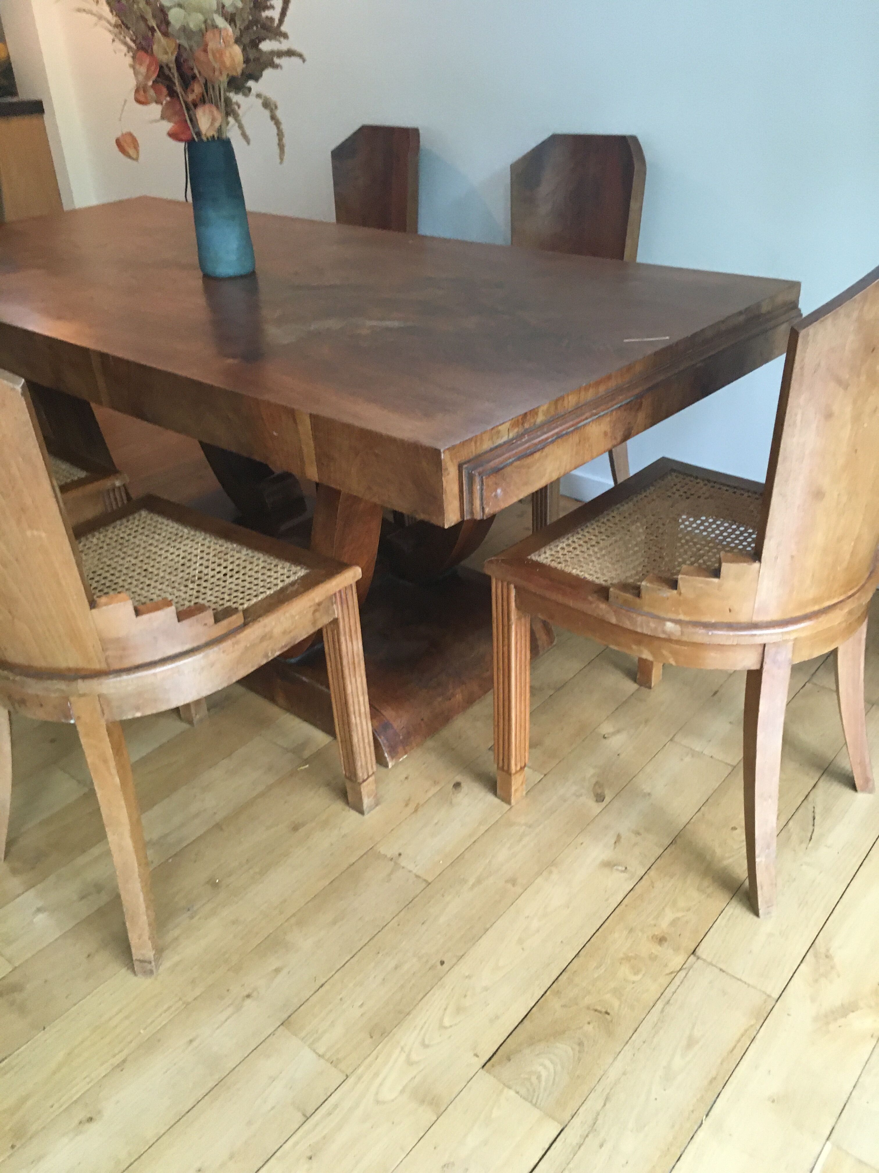 Vintage art deco table & chairs
