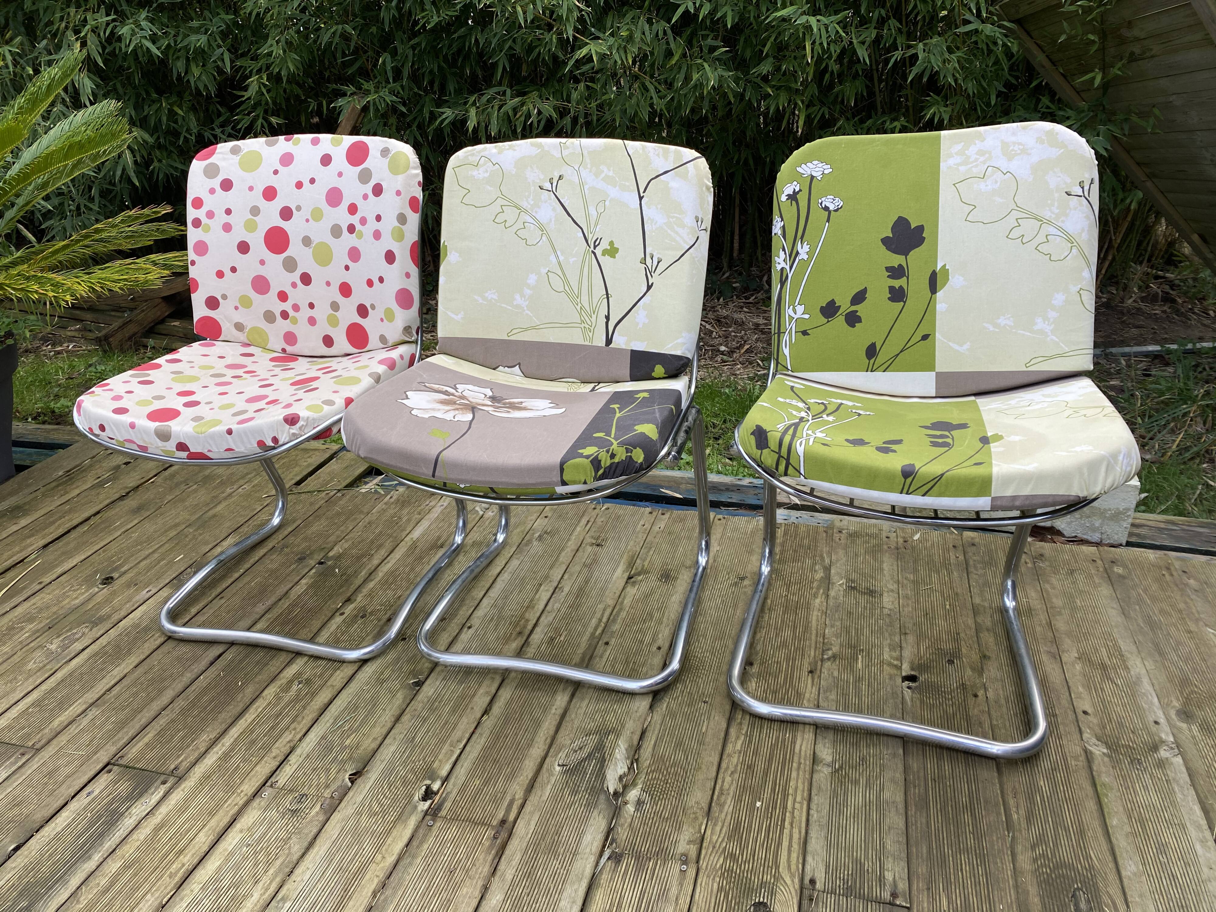 6 Gastone Rinaldi chrome chairs from the 70s
