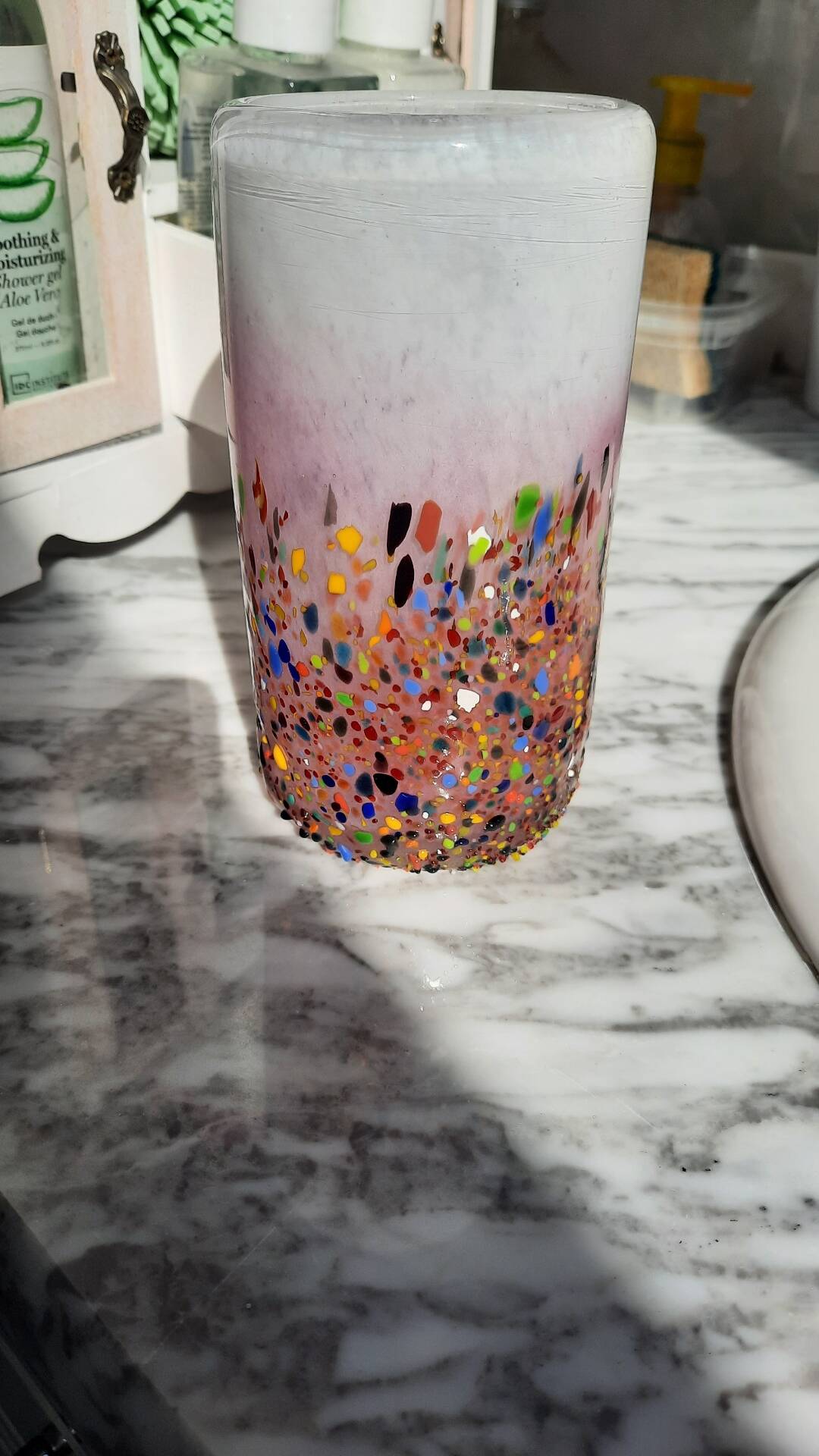Vase/ large hand-blown glass