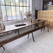 XXL trestle farm table 4m and its benches