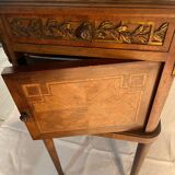 Marquetry bedside table