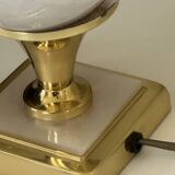 Paire de lampes nacrée style rougier design années 70