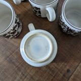 5 old coffee cups