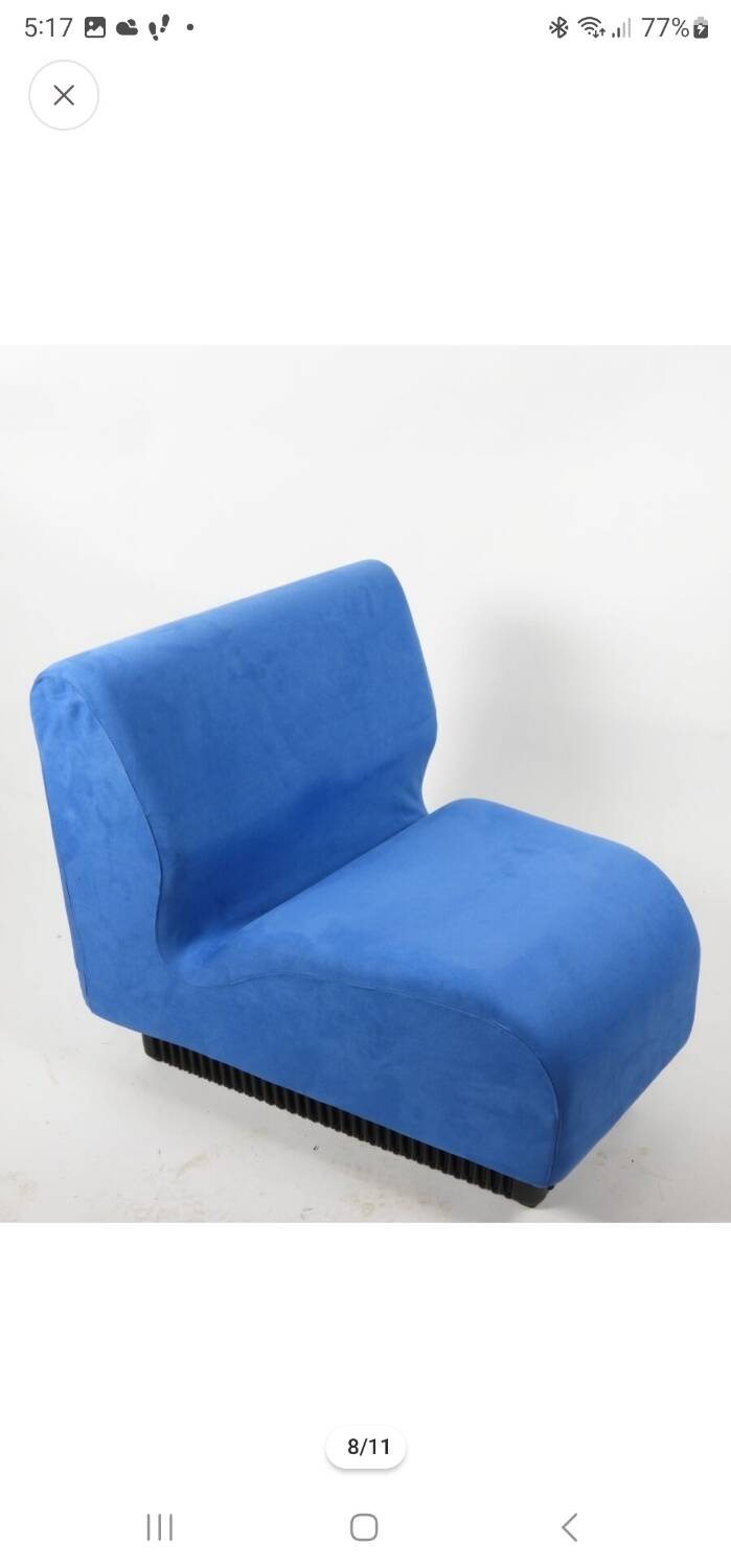 Chauffeuse modulaire bleue Édition Herman Miller