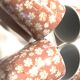 Mazagrans Coffee Cups Set of 4 with Salmon Pink Floral Decor