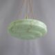 Large Art Deco pendant light in marbled glass with cord suspension, 1920s-1930s