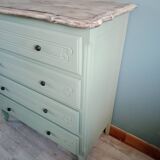 Grey green chest of drawers