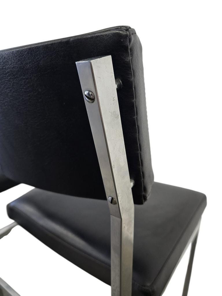 Set of 4 vintage chrome chairs / dining chairs