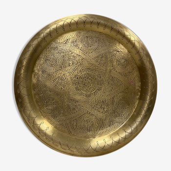 Golden brass tray