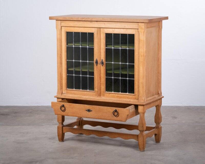 Brutalist Oak Cabinet by Henning Kjærnulf, Denmark, 1960s