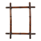 Antique Wooden Faux Bamboo Chinoiserie Mirror 63x52cm