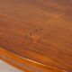 Round table in wood and brass vintage 1960s design luciano frigerio