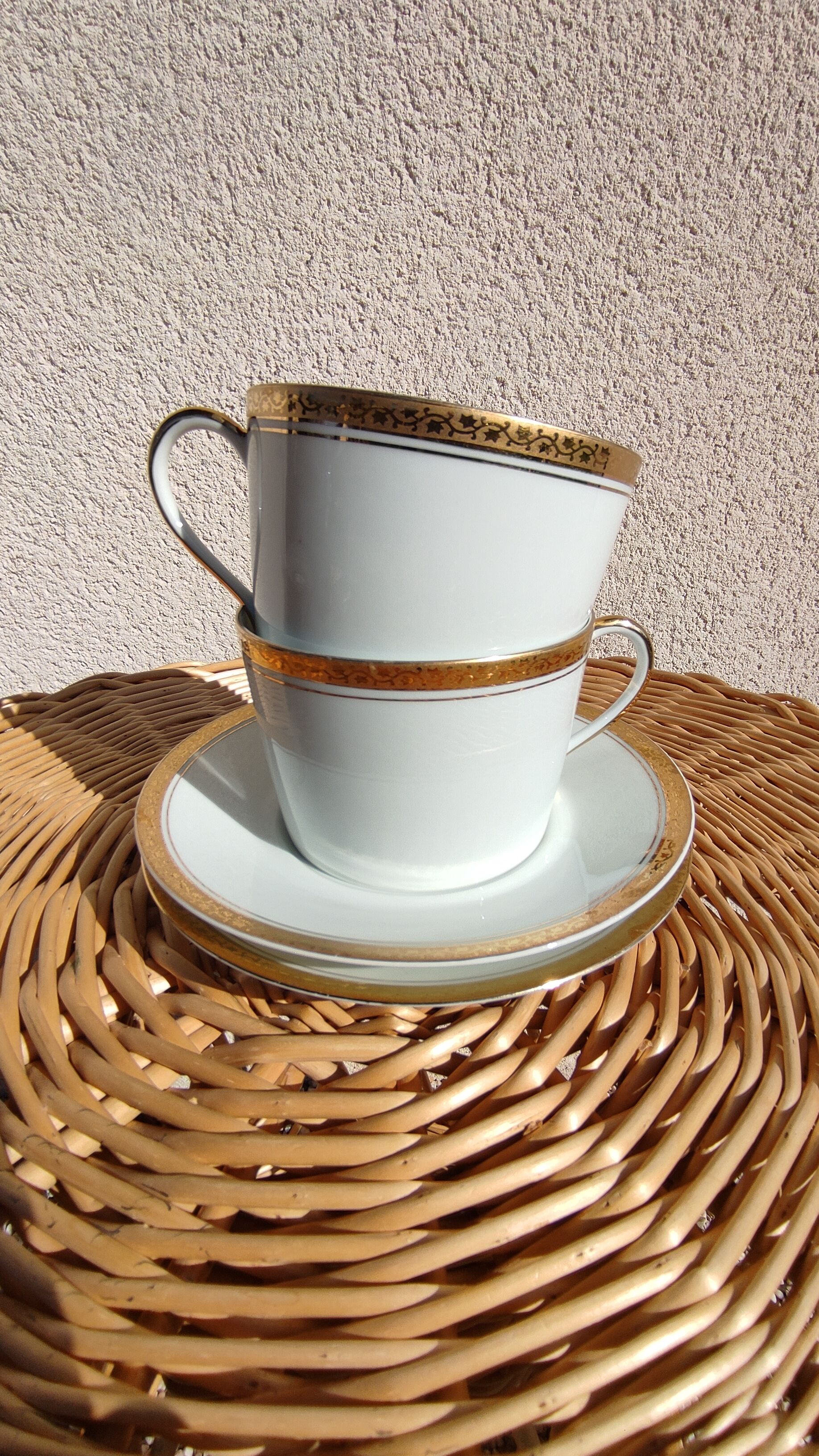 Duo of porcelain tea cups