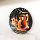 Vintage Hand-Painted Clay Wall Plate: 1970s Yugoslavia Still Life Decor