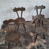 Set of 4 French provincial chairs in the style of Alexandre Noll, 1950s