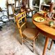 4 chaises en bois et cannage