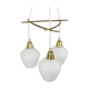 Scandinavian glass hanging lamp, 1960