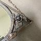 Vintage antique art deco mirror with hanging chain