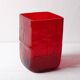 Mid-Century Modern Red Glass Vase by Christer Sjögren, Lindshammar, Sweden