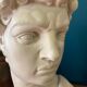 Buste tête de David en plâtre