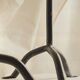 Pair of black cast iron floor candlesticks (candle holders)