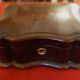 jewelry box / sewing quilted leather silk
