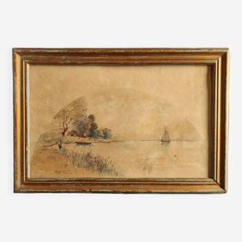 Old French watercolour, signed Henry Prévot, 1905