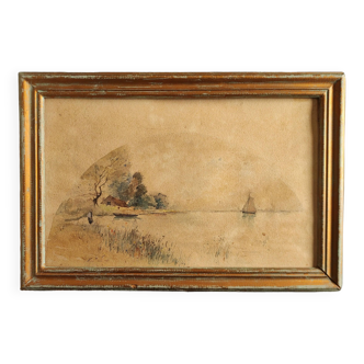 Old French watercolour, signed Henry Prévot, 1905