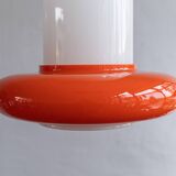 Vintage Czechoslovak Hanging Glass Lamp By Osvětlovací Sklo, 1970s