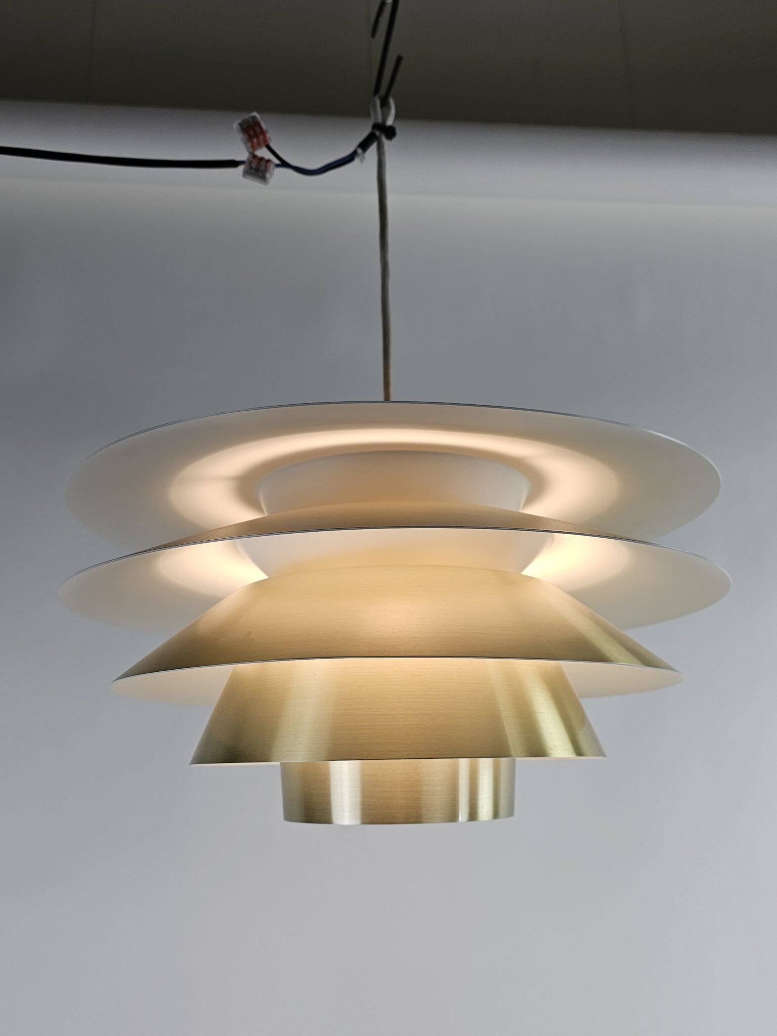 Suspension en laiton Verona Sven Middelboe Nordisk Solar Danemark, années 1970