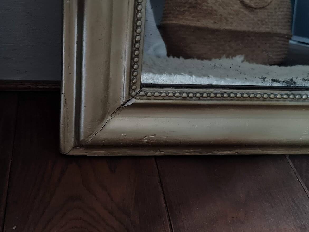 Antique gilt Louis Philippe mirror, 88 x 72