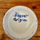 Earthenware vase signed Péguet Grignan – blue decoration – craftsmanship from the Drôme region