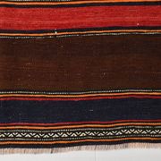 4x8 Brown & Blue Turkish Vintage Kilim Rug 139x245Cm SK 2314