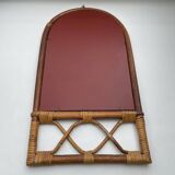 Miroir vintage en bambou