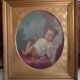 Old oil painting on canvas